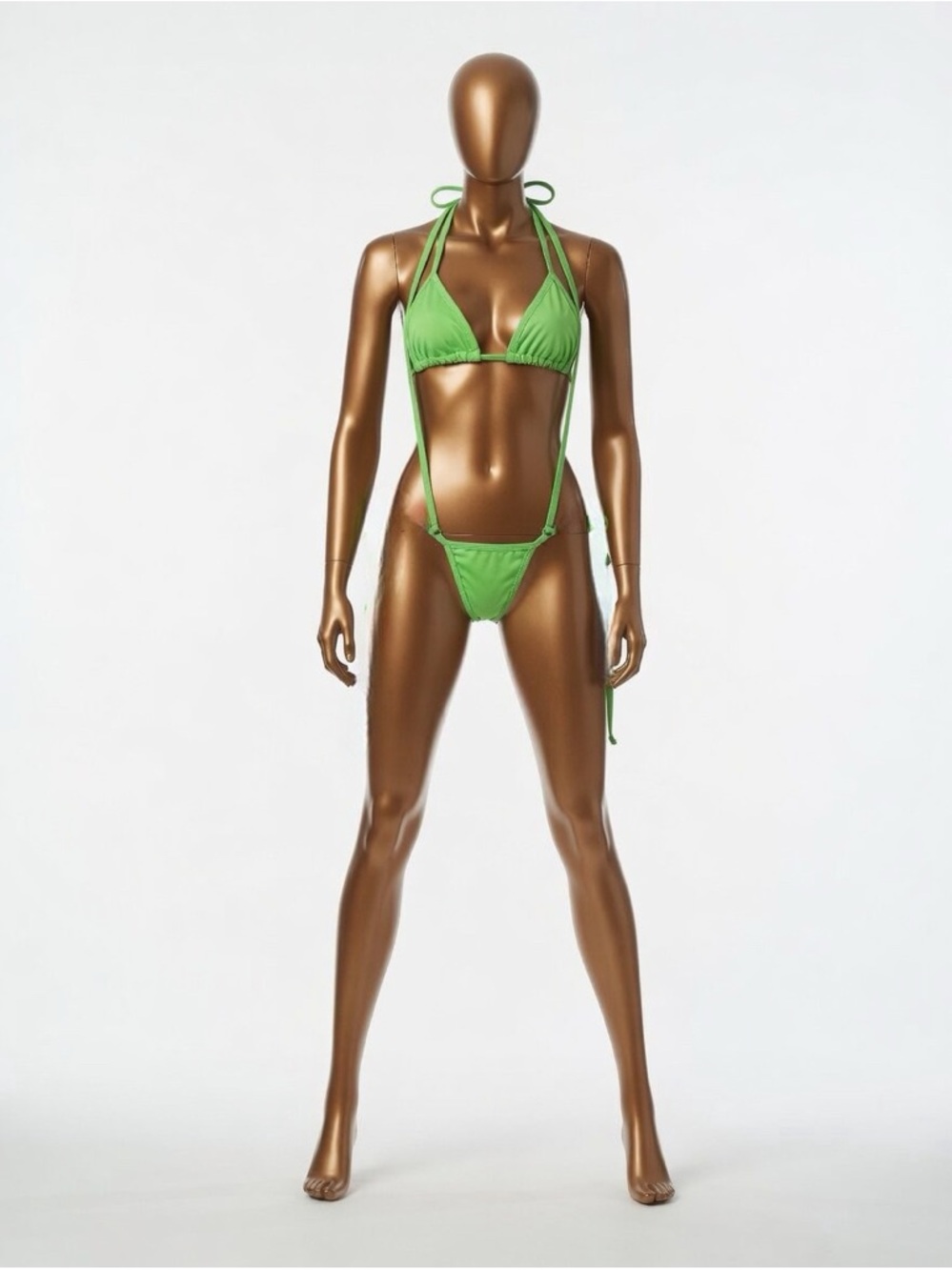 Women’s Green Triangle String Bikini - Brand Unspecified